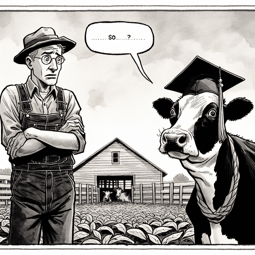 "Finally, a livestock expo that challenges the future of moo-dical education!"