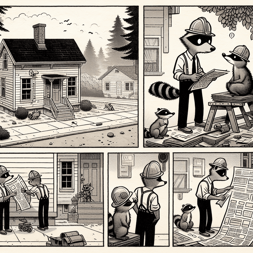 "With new housing laws, even raccoons are getting into the tiny living trend!"
